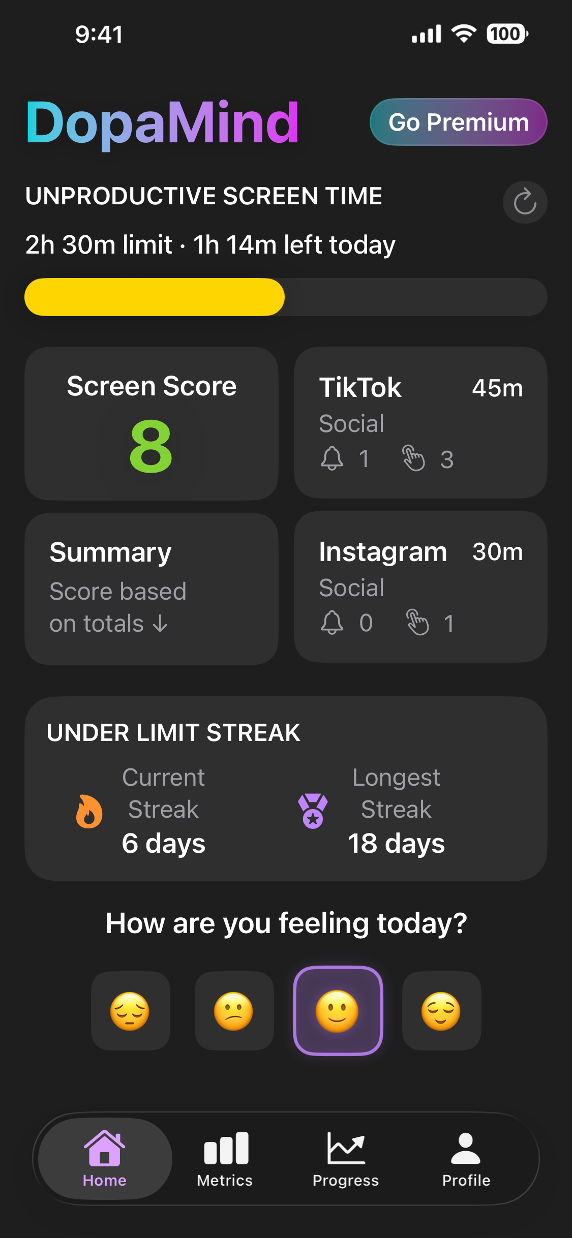 DopaMind App Screenshot